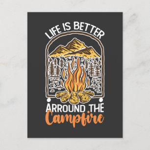 Invitation Carte Postale La Vie Est Meilleure Au Campfire Travel