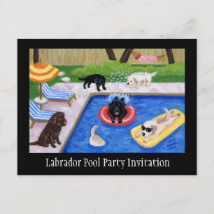 Invitation Carte Postale Laboratoires Pool Party