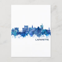 Lafayette Louisiane Skyline Blue