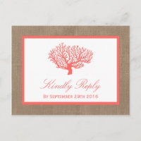 Le Corail Sur Burlap Boho Beach Wedding Collection