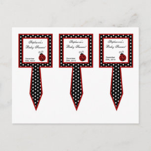 Invitation Carte Postale Le gâteau de 3 tasses sélectionne la coccinelle