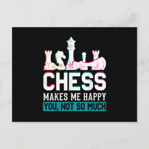 Invitation Carte Postale Les échecs me rendent heureux humour cadeau drôle