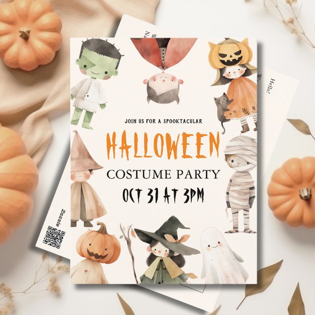 Invitation Carte Postale Les enfants Spooktacular Halloween Costume Party (Créateur téléchargé)
