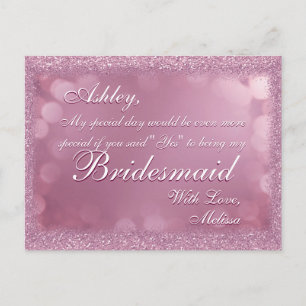 Invitation Carte Postale Les parties scintillantes rose-clair - serez-vous