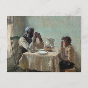 Invitation Carte Postale Les pauvres reconnaissants, 1894 par Henry Ossawa 