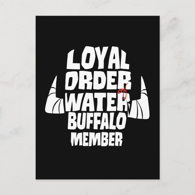 Invitation Carte Postale Les Pierrafeu | Loyal Order Water Buffalo Membre (Devant)
