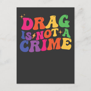 Invitation Carte Postale LGBT Pride DRAG N'EST PAS UN SOUTIEN CRITIQUE