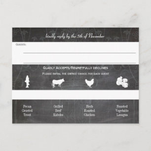 Invitation Carte Postale Light Aqua Mason Jar Chalkboard Mariage