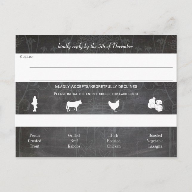 Invitation Carte Postale Light Aqua Mason Jar Chalkboard Mariage (Devant)