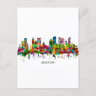 Invitation Carte Postale Ligne aérienne du Massachusetts de Boston