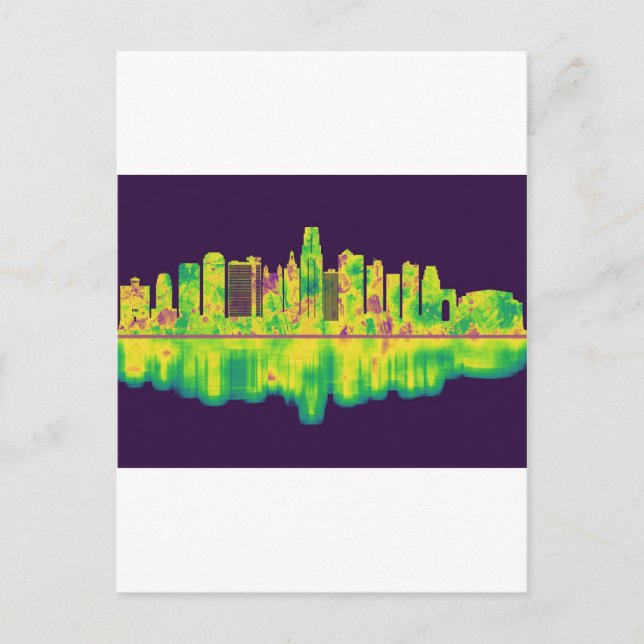 Invitation Carte Postale Ligne Skyline de Kansas City Missouri (Devant)