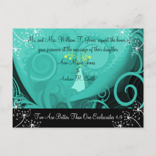 Invitation Carte Postale Lily Christian Calla Deux valent mieux qu'un