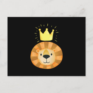 Invitation Carte Postale Lion Aquarelle Animal Visage Art Enfants