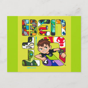 Invitation Carte Postale Logo Ben 10 Alien