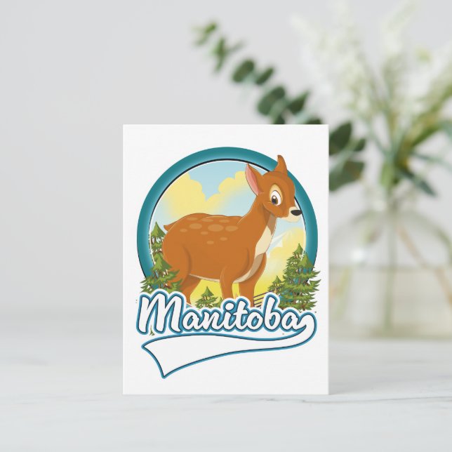 Invitation Carte Postale logo de voyage au Manitoba Canada (Debout devant)