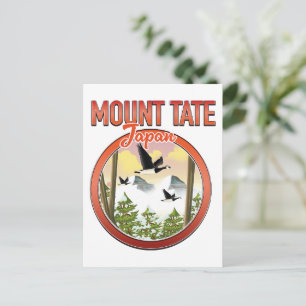 Invitation Carte Postale Logo de voyage du Japon Mont Tate