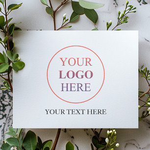 Invitation Carte Postale Logo Horizontal Personnalisé – Aucune Commande Min