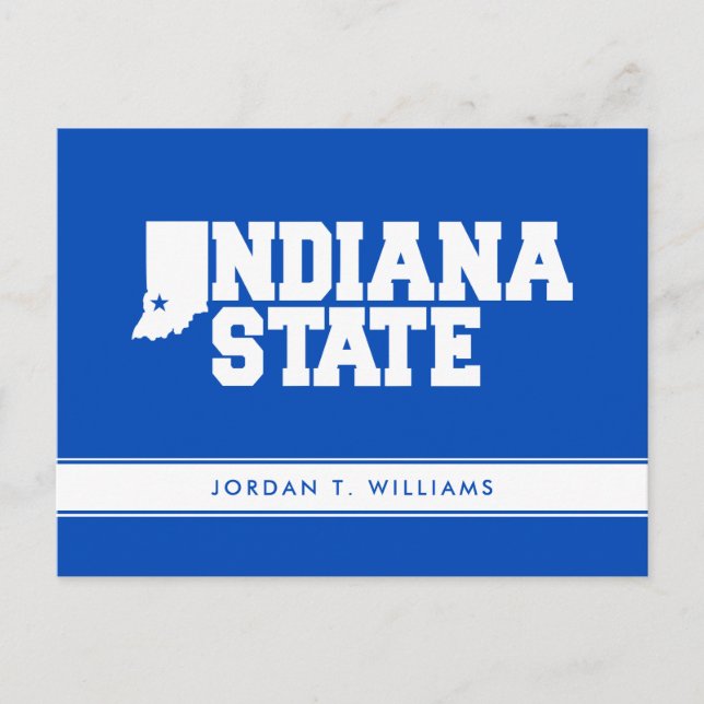 Invitation Carte Postale Logo Indiana State (Devant)