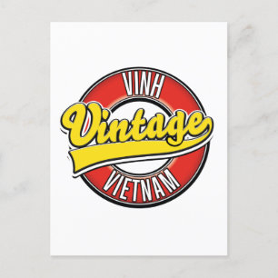 Invitation Carte Postale Logo rétro Vinh Viêt Nam