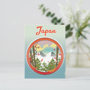 Invitation Carte Postale logo voyage japon