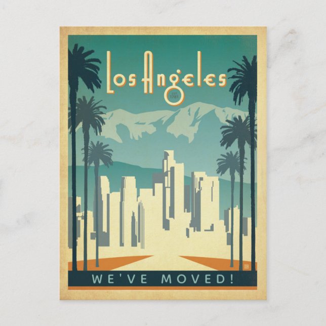 Invitation Carte Postale Los Angeles, CA | Nous avons déménagé (Devant)