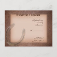 Lucky Horseshoe sur Brown Leather RSVP