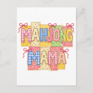 Invitation Carte Postale Maman Mahjong
