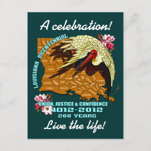 Invitation Carte Postale Mardi Gras Louisiane Bicentennial Party Voir Notes