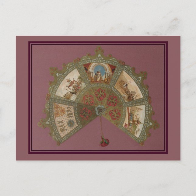 Invitation Carte Postale Mardi Gras Rex Ball 1890 (Devant)