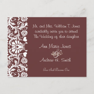 Invitation Carte Postale Mariage Chrétien de Couleur Personnalisée