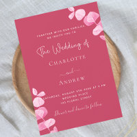 Mariage d'eucalyptus rose magenta