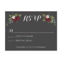 Mariage d'hiver rustique RSVP