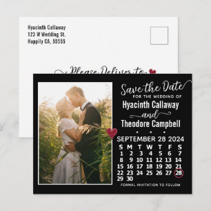 Invitation Carte Postale Mariage Enregistrer la date Septembre 2024 Calendr