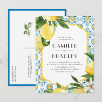 Marocain Carreaux Motif et citrons QR Code Mariage