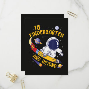 Invitation Carte Postale Maternelle et au-delà Astronaute Rentrée scolaire
