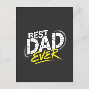Invitation Carte Postale Meilleur Papa de Tous les Temps Art Graffiti