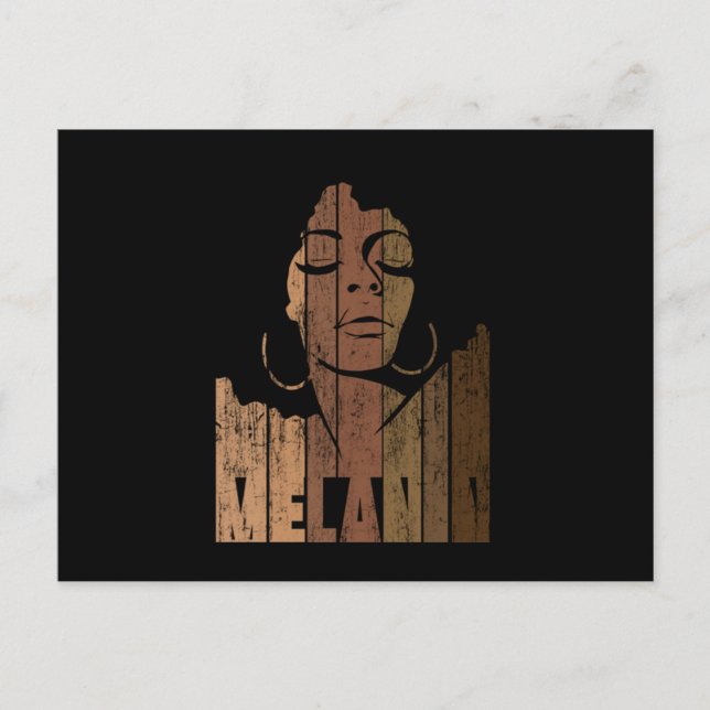 Invitation Carte Postale Melanin Tons De Brown Afro Queen Histoire Noire M (Devant)