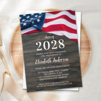 Militaire USA American Flag Patriotic Graduation