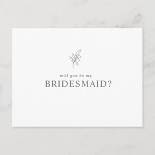 Invitation Carte Postale Minimaliste classique Serez-vous ma servante d'édu