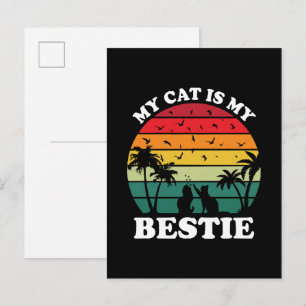 Invitation Carte Postale Mon chat est mon meilleur ami