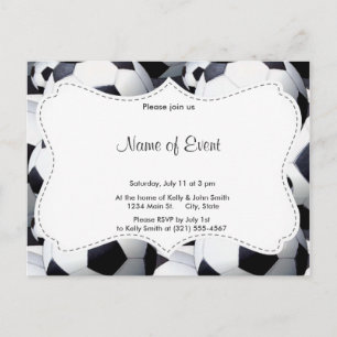 Invitation Carte Postale Motif de ballon de football