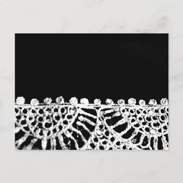 Invitation Carte Postale Motif Silver Abaya (Devant)