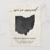 Moving faire-part, état de l'Ohio rustique