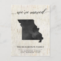 Moving faire-part, État du Missouri rustique