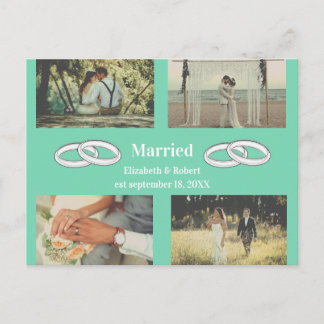 Invitation Carte Postale Multi Photo wedding family gift 