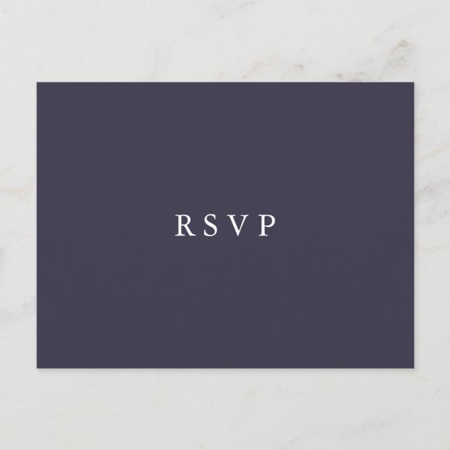 Invitation Carte Postale Myrtilles | Floral Wedding  CHOIX DE REPAS RSVP (Devant)