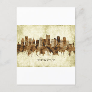 Invitation Carte Postale Nashville Tennessee Cityscape