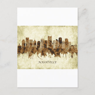 Invitation Carte Postale Nashville Tennessee Cityscape