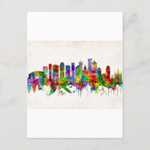 Invitation Carte Postale New Orleans Louisiana Skyline