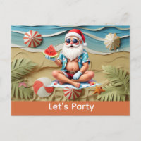 Noël en juillet avec PAPIER D'EMBALLAGE SANTA CLAU